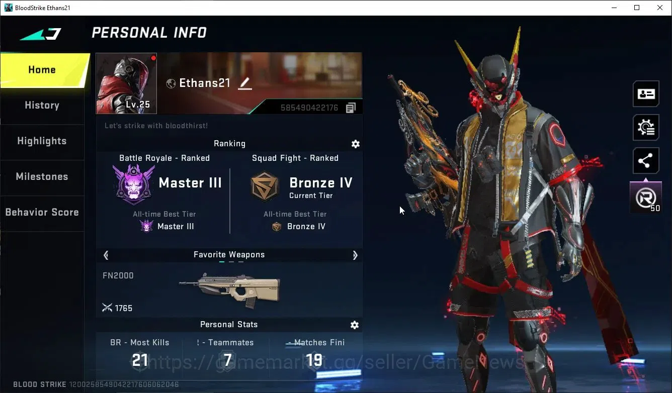 Blood Strike Accounts ASIA|ETERNAL DeAgle-Scorpion+Collab TR Takemichi|1 image 2