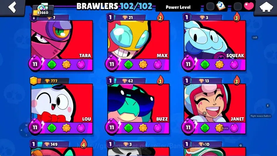 Brawl Stars Accounts Android|83660 Thropy|102 Brawler-62 Max|51 Hyperch image 10