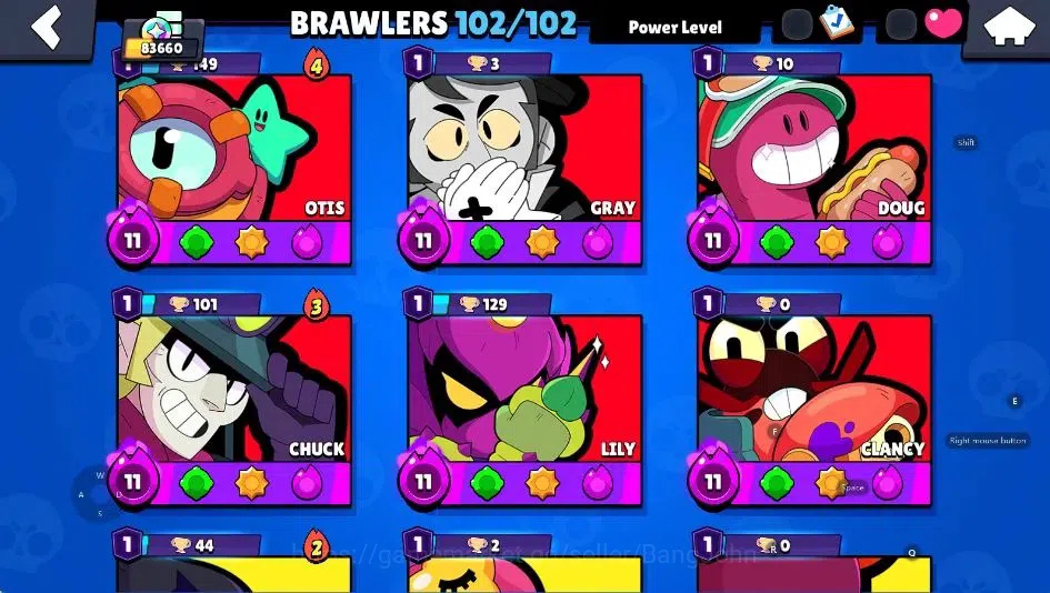 Brawl Stars Accounts Android|83660 Thropy|102 Brawler-62 Max|51 Hyperch image 11