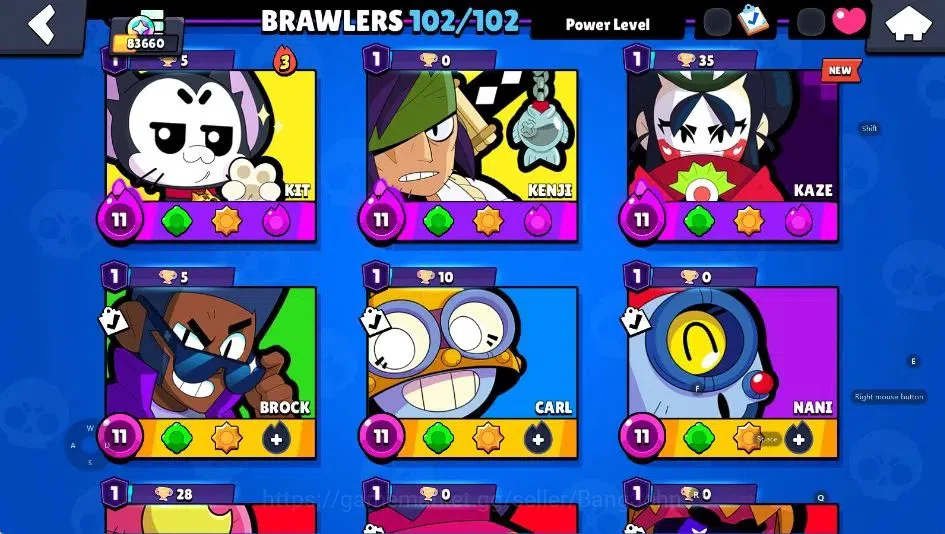 Brawl Stars Accounts Android|83660 Thropy|102 Brawler-62 Max|51 Hyperch image 13