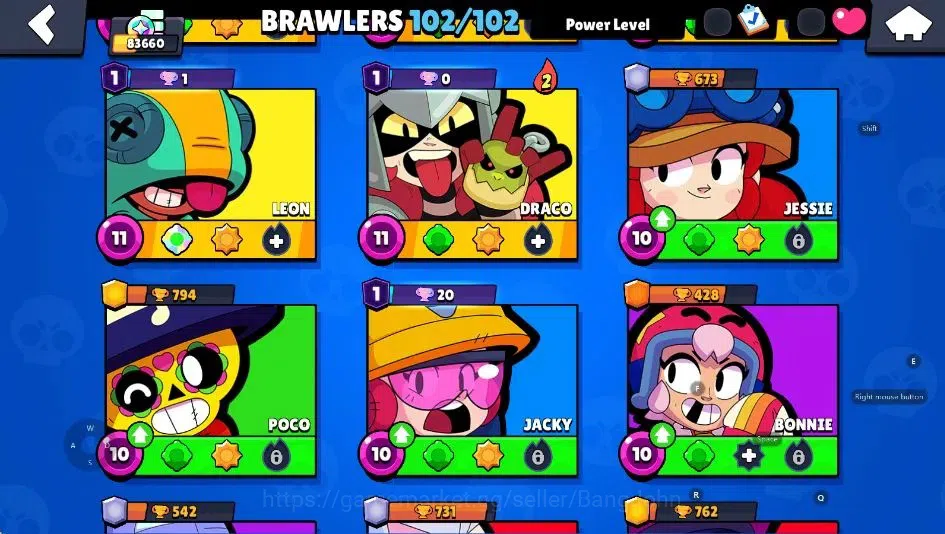 Brawl Stars Accounts Android|83660 Thropy|102 Brawler-62 Max|51 Hyperch image 15