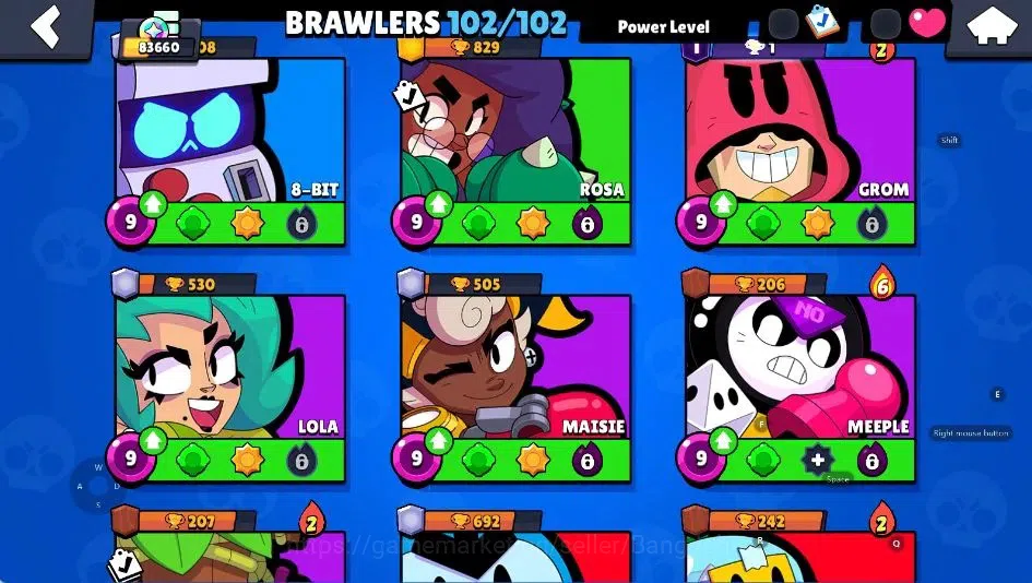 Brawl Stars Accounts Android|83660 Thropy|102 Brawler-62 Max|51 Hyperch image 18