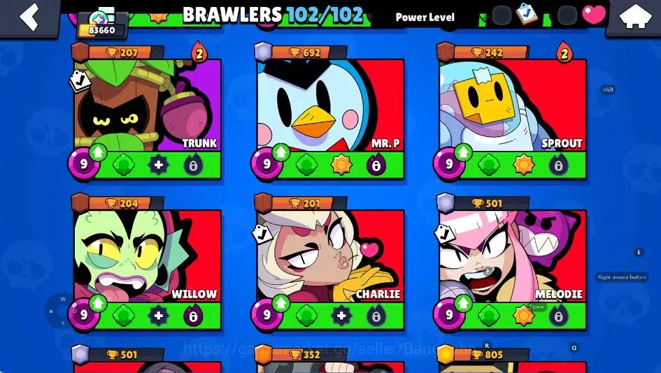 Brawl Stars Accounts Android|83660 Thropy|102 Brawler-62 Max|51 Hyperch image 19