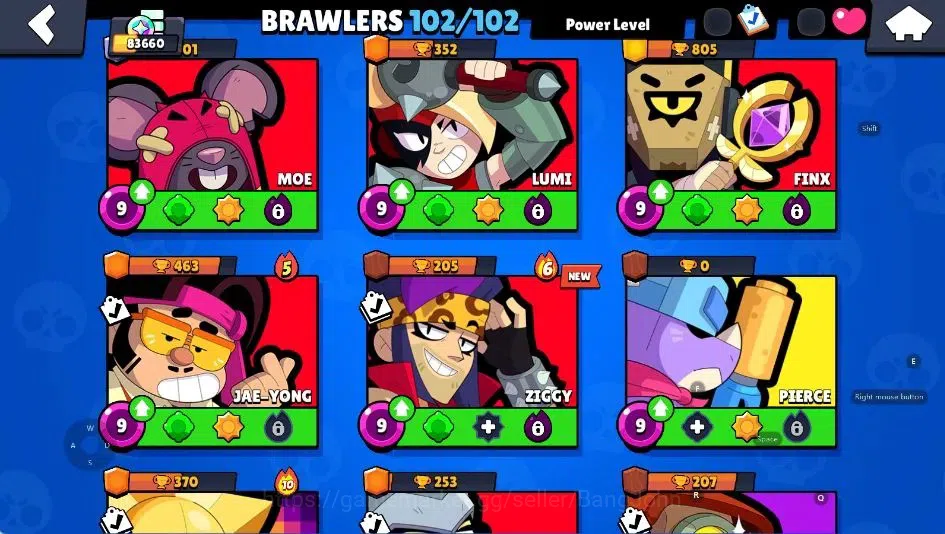 Brawl Stars Accounts Android|83660 Thropy|102 Brawler-62 Max|51 Hyperch image 20