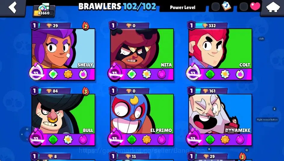 Brawl Stars Accounts Android|83660 Thropy|102 Brawler-62 Max|51 Hyperch image 5