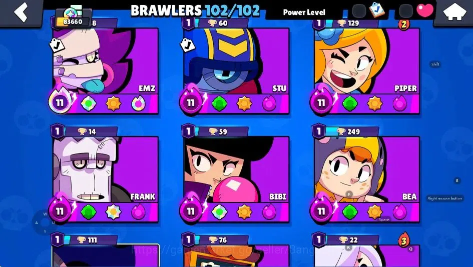 Brawl Stars Accounts Android|83660 Thropy|102 Brawler-62 Max|51 Hyperch image 7