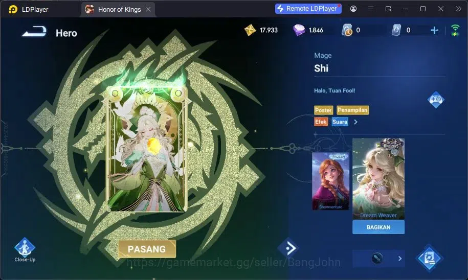 Honor of Kings Accounts Global | 56H 37S | 2 Legend: Lady Sun, Wukong | 2  image 7