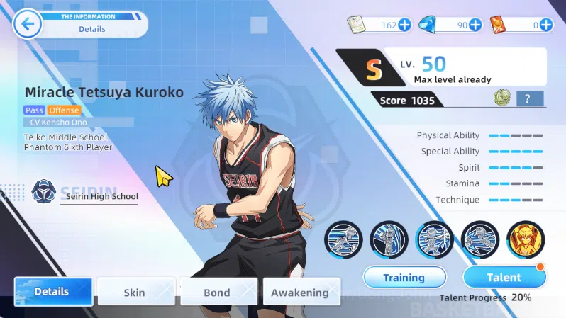 Kuroko's Basketball Street Rivals Accounts SEA SV 11 | Lvl21 | Miracle kuroko + 9 Other Chara image 5