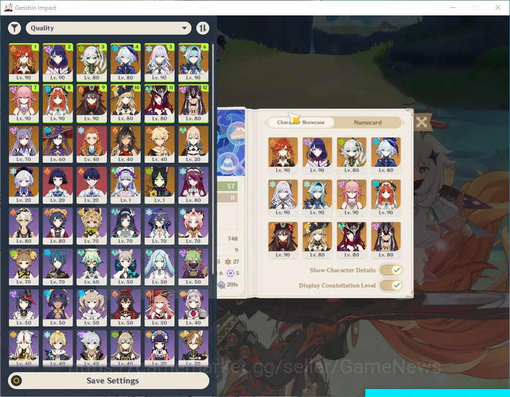 Genshin Impact Accounts ASIA|AR 57|12 limited 8*5Weapon|(Raiden,HuTao)+Sig image 2
