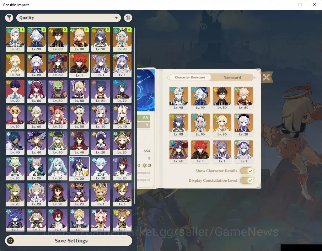 Genshin Impact Accounts End Game Asia | AR 55| 6 1