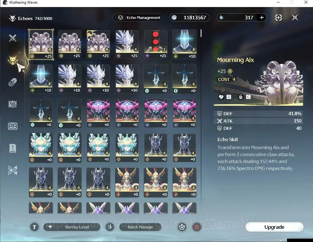 Wuthering Waves Accounts NA | UL 45 | 3 Limited | (Mornye RC1, Augusta)+Sig image 5