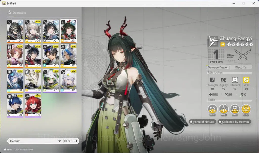 Arknights: Endfield Accounts ASIA | Starter Zhuang fangyi, Ardelia, Wp 6s 1. mo image 8