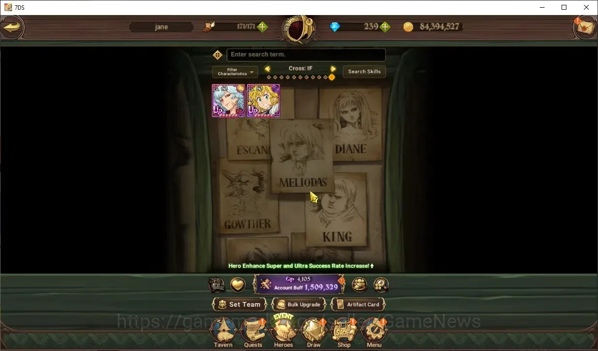 The Seven Deadly Sins: Grand Cross Accounts Endgame Global|1,5M CC|2 LR+4 UR + Cross IF|LostVMeli,P 1