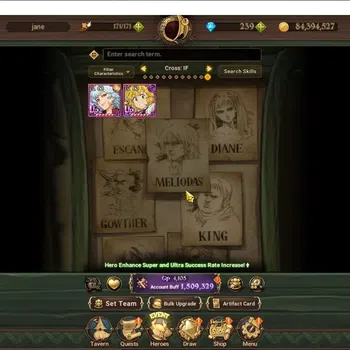 The Seven Deadly Sins: Grand Cross Accounts Endgame Global|1,5M CC|2 LR+4 UR + Cross IF|LostVMeli,P