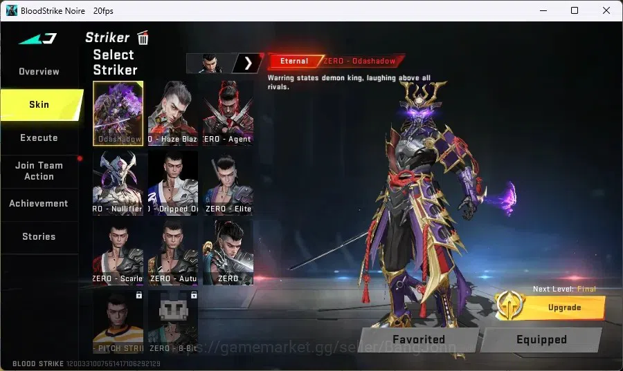 Blood Strike Accounts ASIA | 1 ETERNAL: ZERO-Odashadow | 2 EVA GUNS | 2  image 13