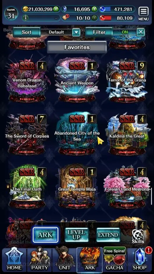 Last Cloudia Accounts GLOBAL|Rank 31|Collab [Bayonetta,Albedo,Guile,Yuri image 18