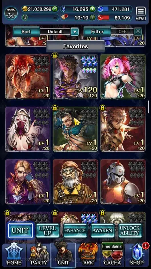 Last Cloudia Accounts GLOBAL|Rank 31|Collab [Bayonetta,Albedo,Guile,Yuri image 4