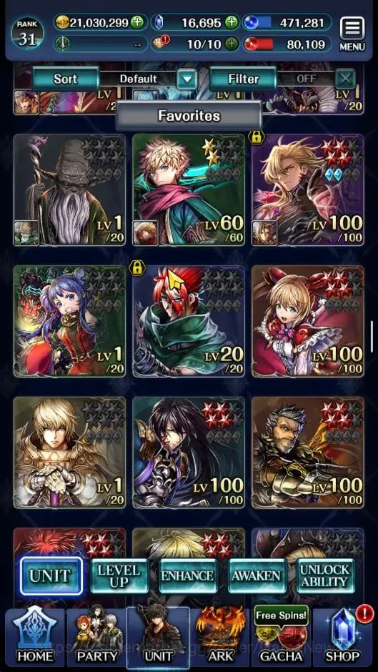 Last Cloudia Accounts GLOBAL|Rank 31|Collab [Bayonetta,Albedo,Guile,Yuri image 6