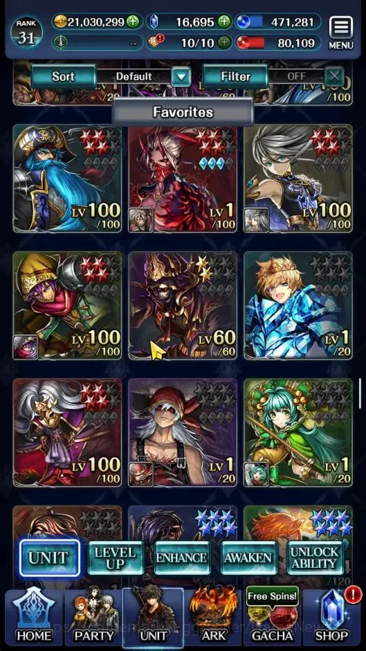 Last Cloudia Accounts GLOBAL|Rank 31|Collab [Bayonetta,Albedo,Guile,Yuri image 8