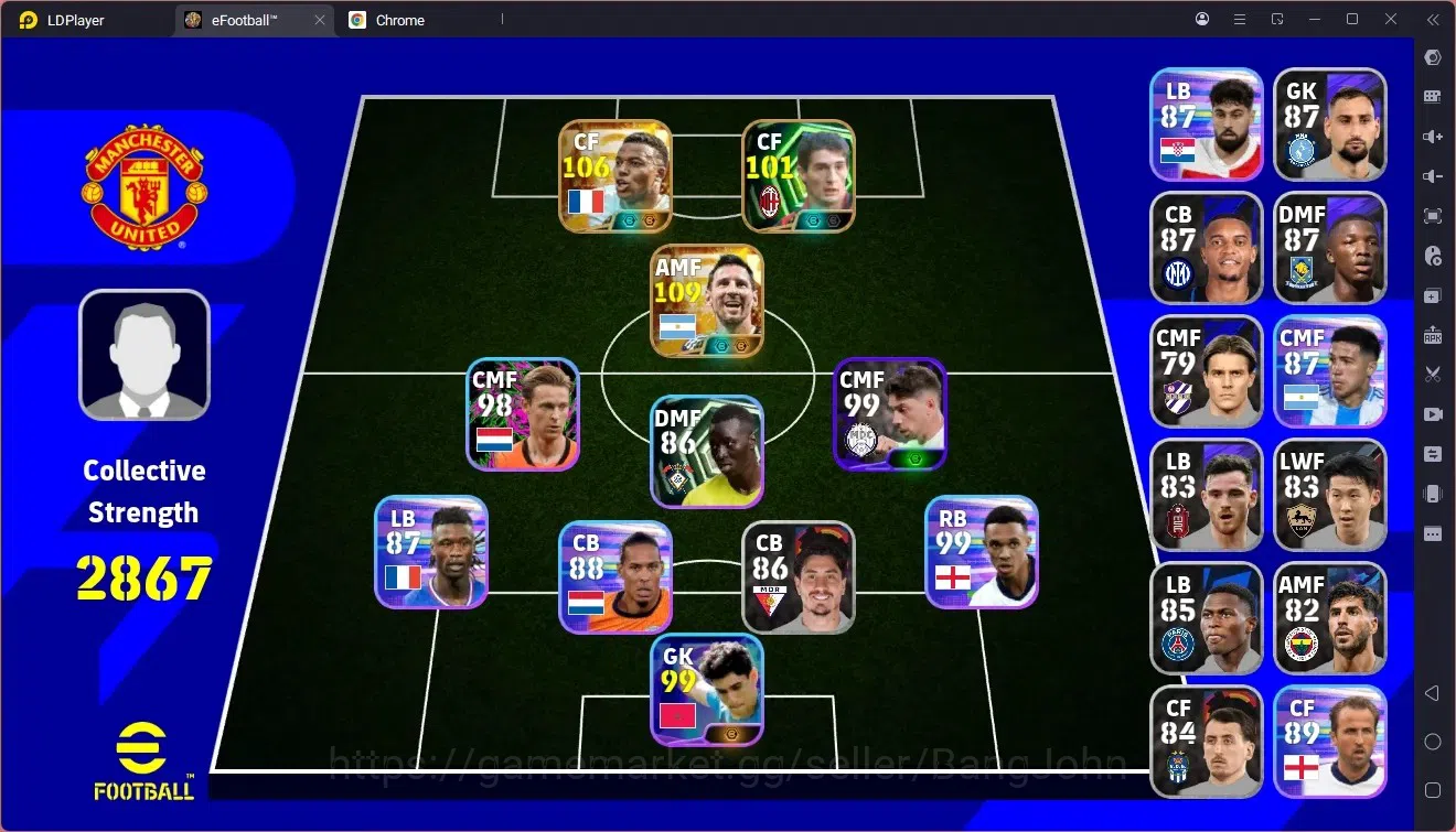 eFootball Accounts Starter Mobile |PW 2867|Starter| Bigtime New Messi, New Mbappe | Epic Danilele Massaro | 2026 | Check SS 1