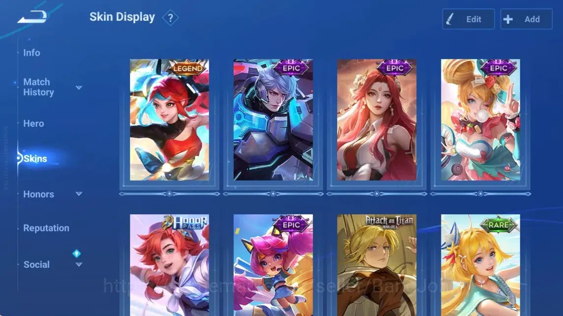 Honor of Kings Accounts Rare Skin Global|47H 29S|lLegend Angela|AOT Mayene [Annie]|Epic Arthur&Diaochan|Many Rare 3