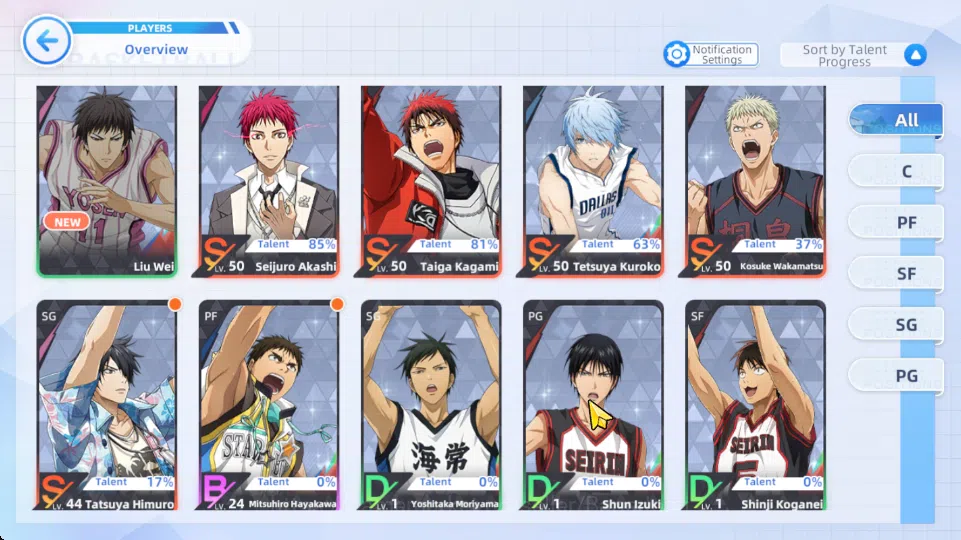 Kuroko's Basketball Street Rivals Accounts SEA|SV21|Lv33|Seijuro Akashi A6,Taiga Kagami A4,Te image 2