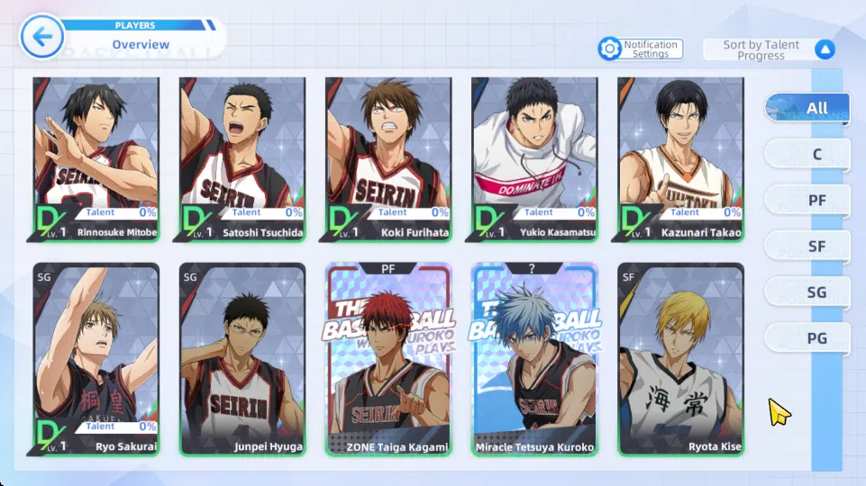 Kuroko's Basketball Street Rivals Accounts SEA|SV21|Lv33|Seijuro Akashi A6,Taiga Kagami A4,Te image 3