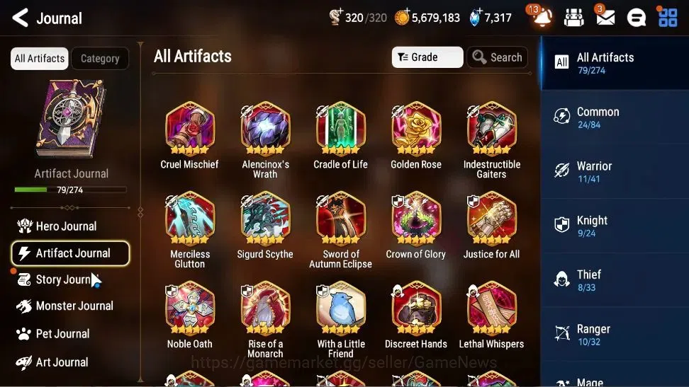Epic Seven Accounts High-End Global Unverif|10 ML(BArunka,Jkise,STaeyou,RRoana,etc)+Ab Fumyr,Rinak,Etc|PoH+Bless ON|Auto 10