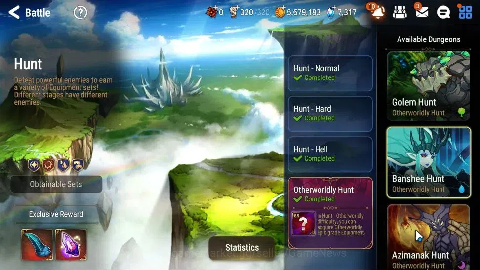 Epic Seven Accounts High-End Global Unverif|10 ML(BArunka,Jkise,STaeyou,RRoana,etc)+Ab Fumyr,Rinak,Etc|PoH+Bless ON|Auto 20