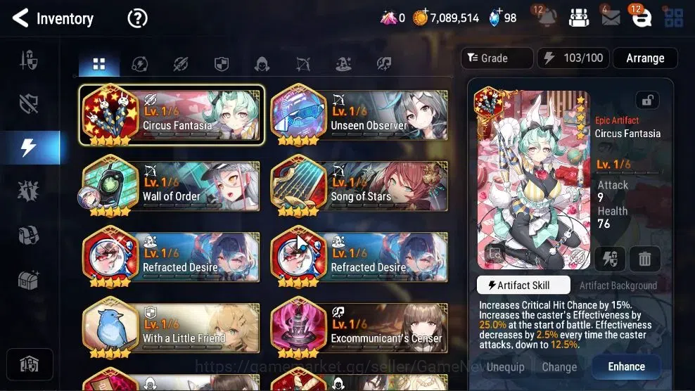Epic Seven Accounts Limited Hero GLOBAL UnVerif|New Era|3 ML(BYSHwayung,Aby Yufine,Apoc Ravi)+Ab Fumyr,Setsuka,Etc|Poh 15