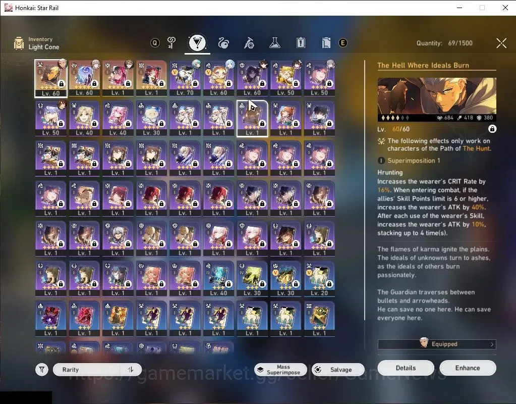 Honkai Star Rail Accounts Asia |TL 56|6,2K SJ+16 SRSP|6 Limited|Cerydra,Anax image 5