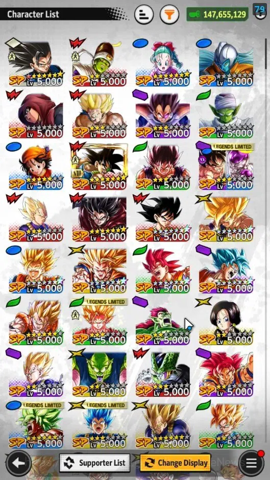Dragon Ball Legends Accounts 147M Total Power|LV 153|1LR+6UL+14LL|SSR Goku Blac image 6