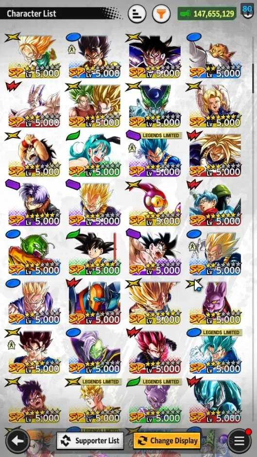 Dragon Ball Legends Accounts 147M Total Power|LV 153|1LR+6UL+14LL|SSR Goku Blac image 7