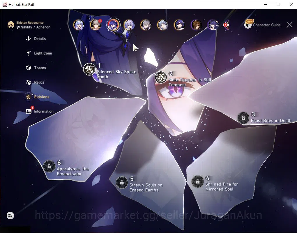 Honkai Star Rail Accounts Asia|TL 62|10 Limited|[Kafka,Black Swan,Acheron E2 image 3
