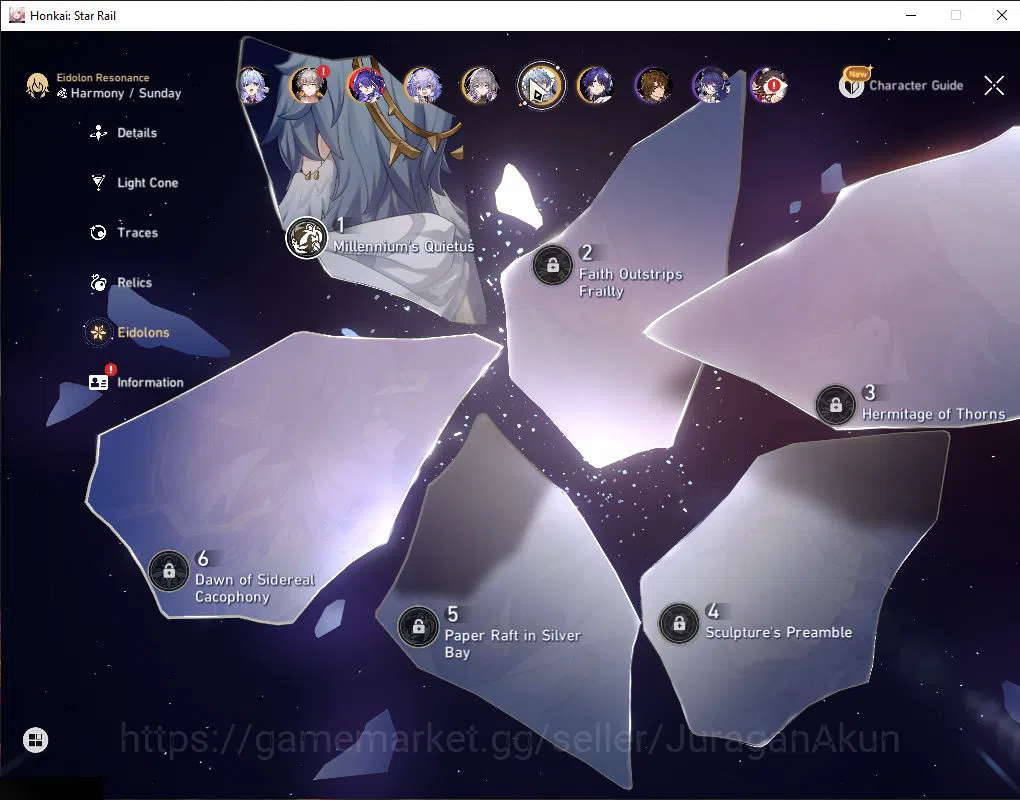 Honkai Star Rail Accounts Asia|TL 62|10 Limited|[Kafka,Black Swan,Acheron E2 image 4