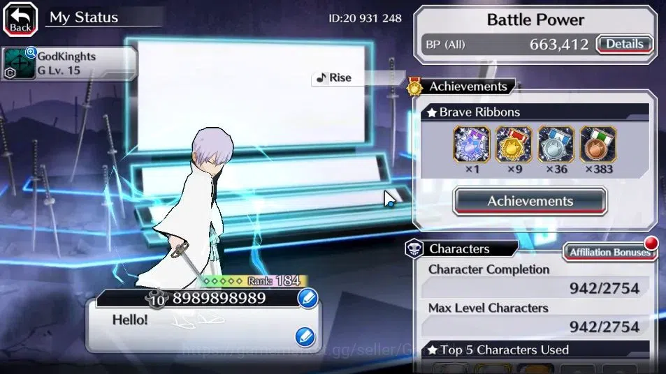 Bleach: Brave Souls Accounts [GLOBAL]54K Orbs|2 New Ichigo Renewed,TYBW26[Yukio image 2