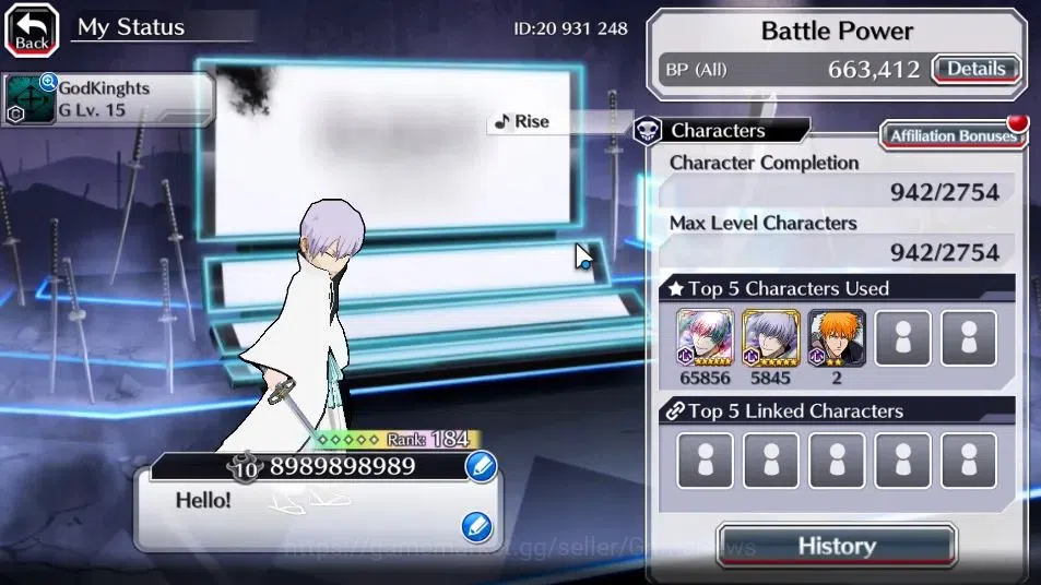 Bleach: Brave Souls Accounts [GLOBAL]54K Orbs|2 New Ichigo Renewed,TYBW26[Yukio image 3