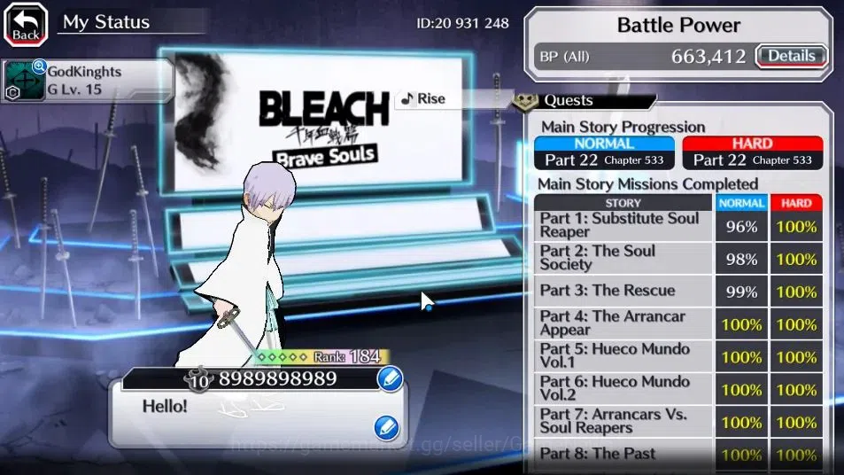 Bleach: Brave Souls Accounts [GLOBAL]54K Orbs|2 New Ichigo Renewed,TYBW26[Yukio image 4