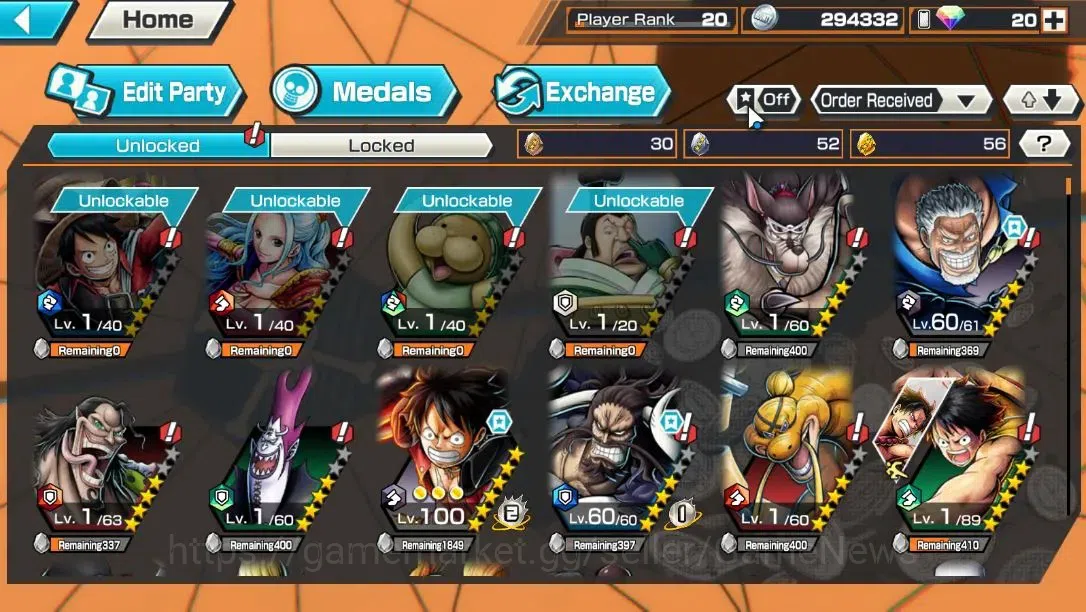 One Piece Bounty Rush Accounts Global|6EX|LH Garp,TSCA Kaido,FE Sabo,WI Trfalgar  image 6