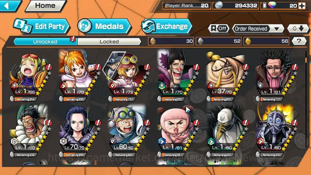 One Piece Bounty Rush Accounts Global|6EX|LH Garp,TSCA Kaido,FE Sabo,WI Trfalgar  image 7