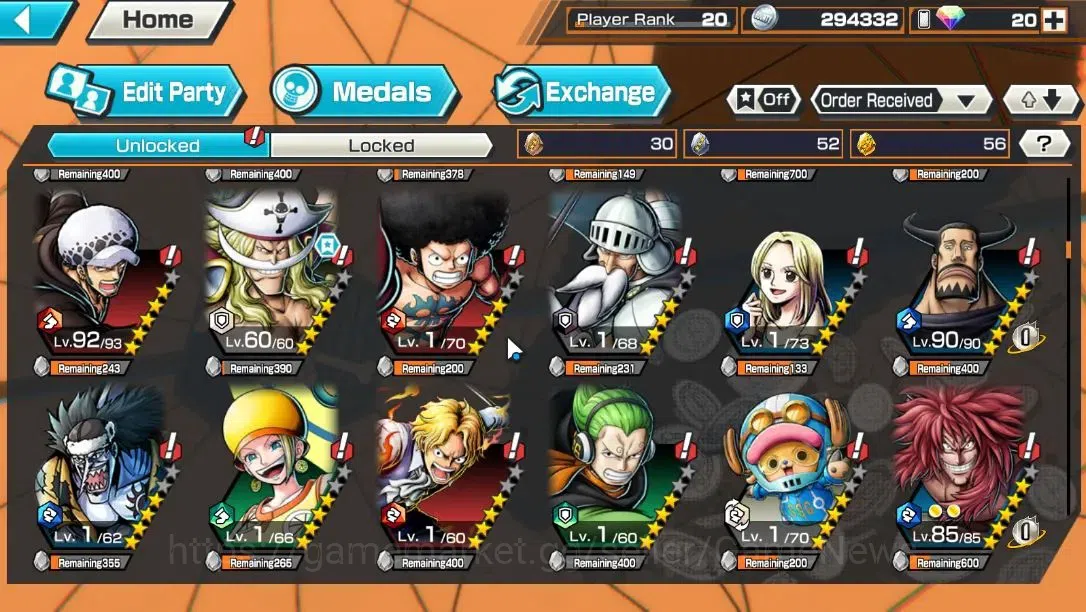 One Piece Bounty Rush Accounts Global|6EX|LH Garp,TSCA Kaido,FE Sabo,WI Trfalgar  image 8