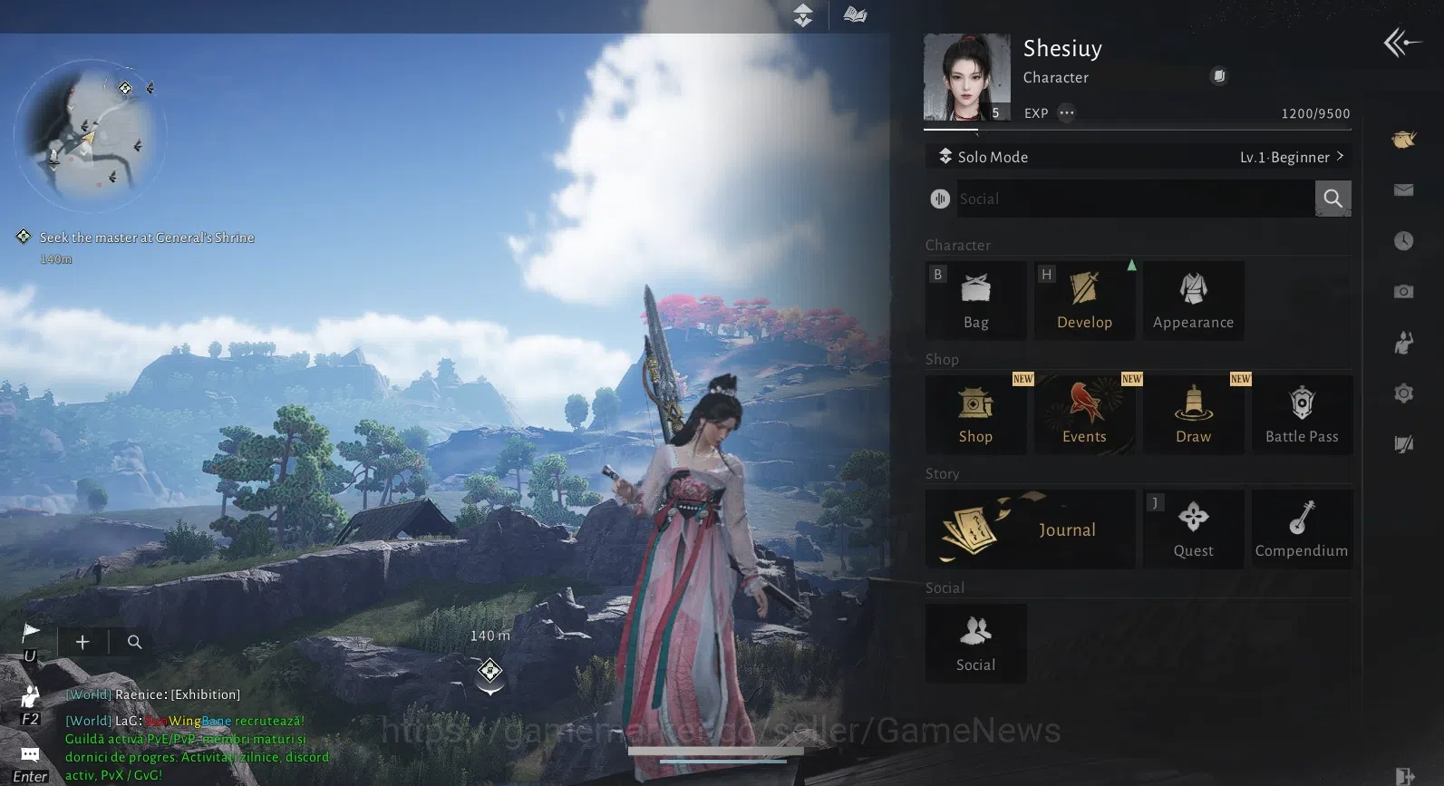 Where Winds Meet Accounts GLOBAL |Lv 5| 1 Harmonic Core |GS 3700| Nameless Sword + Stormbreaker Spear |Low Explore|Female 3