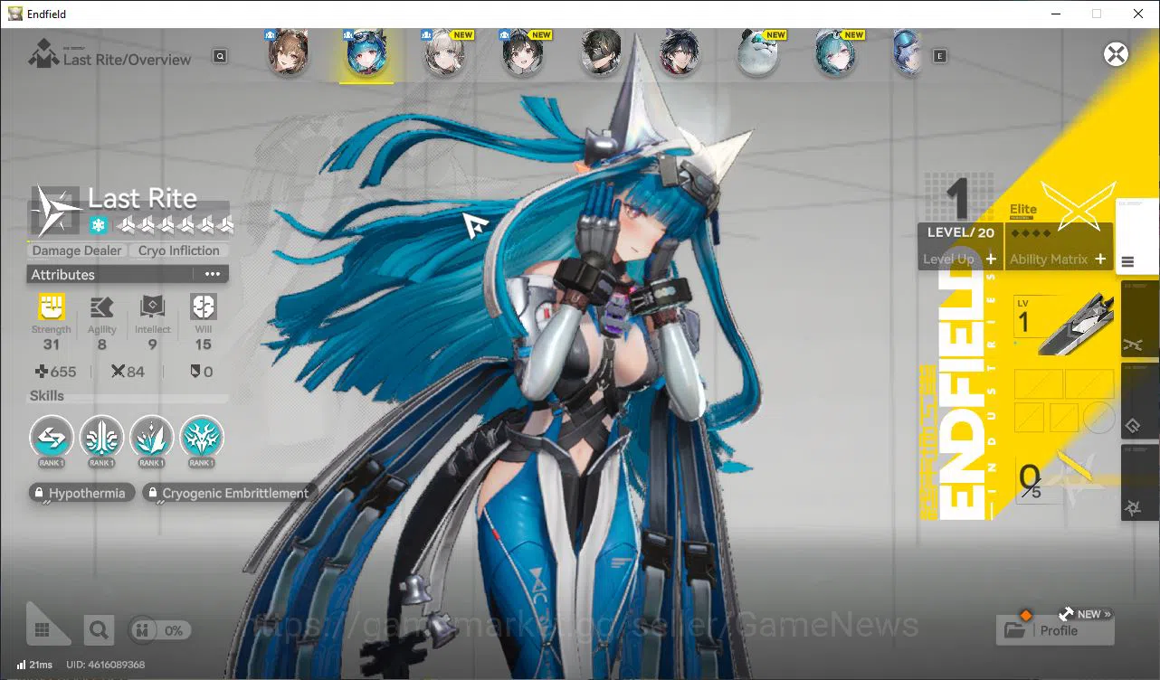 Arknights: Endfield Accounts Asia Fresh starter Lv2|Day 2|Top Unit OP (Gilberta image 3