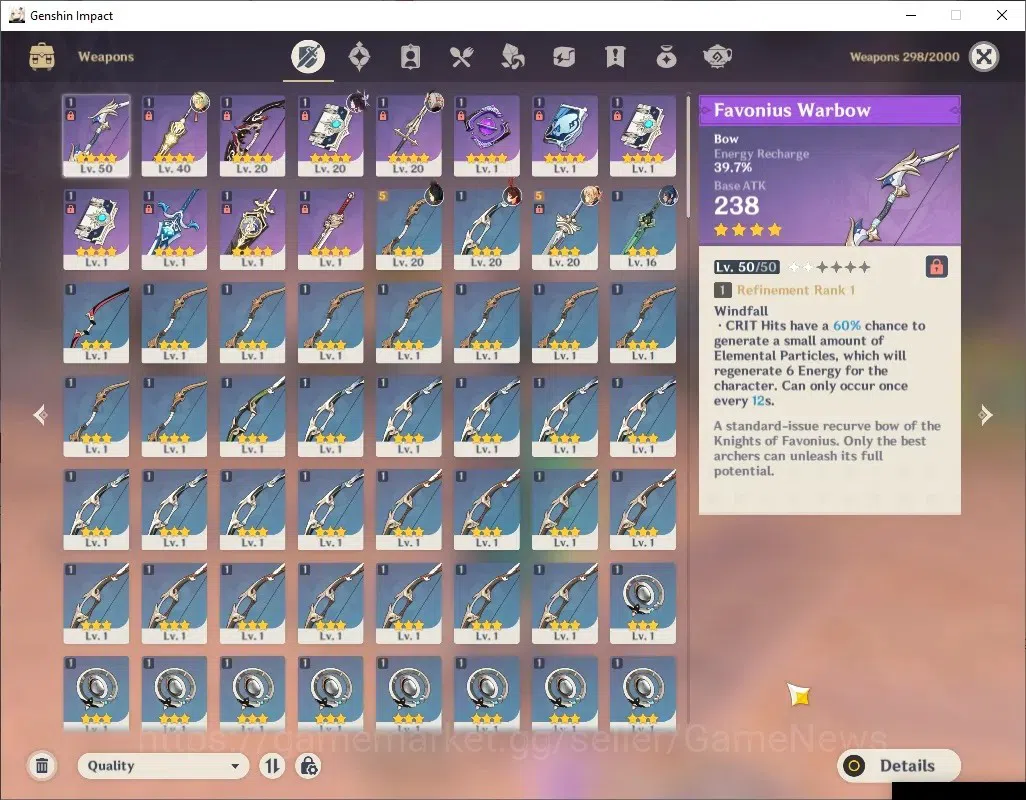 Genshin Impact Accounts Asia|AR 25|1 Limited + 3 (*5 Standard)|Columbina|J image 4