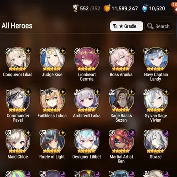 Epic Seven Accounts High-End Asia Verif|23 ML(BArunka,Har Setti,SP Politis,etc)+Fumyr,AS Flan,Manny Collab,Etc|41K Stigma