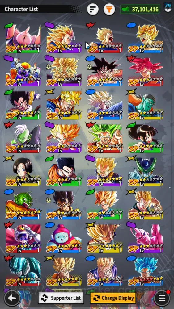 Dragon Ball Legends Accounts 37M TotalPower|LV160|4UL+3LR+19LL|SSG SS Gogeta,Be image 7