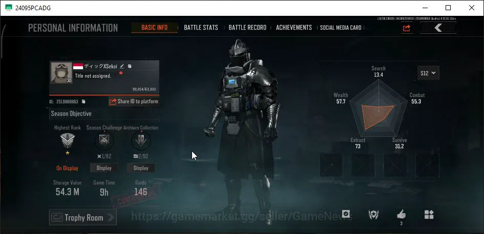Arena Breakout Accounts MOBILE Lv30|SV 54M|CV 10M|Knight EL Cid|AK102 Graf image 10