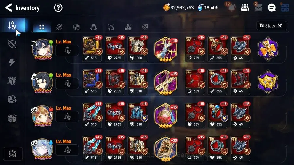 Epic Seven Accounts High-End Global UnVerif|3 ML(BArunka,RnL,Zio,BW Iseria,etc)+Rinak,Setsuka,AB Fumyr,etc|AUTO W Hunt|PoH 14