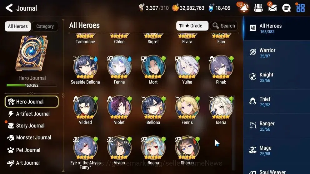 Epic Seven Accounts High-End Global UnVerif|3 ML(BArunka,RnL,Zio,BW Iseria,etc)+Rinak,Setsuka,AB Fumyr,etc|AUTO W Hunt|PoH 8