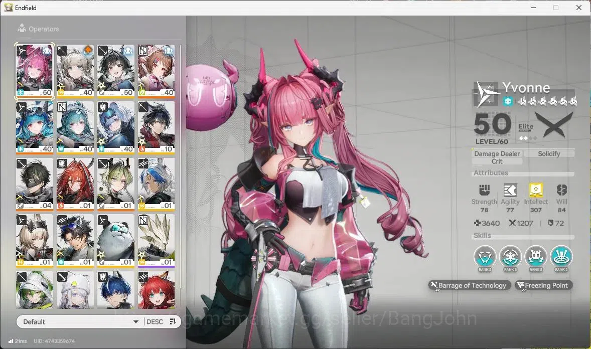 Arknights: Endfield Accounts ASIA |Lv 48|1 Limit|Limit Yvonne | 1.5M Gold, 1500 image 10